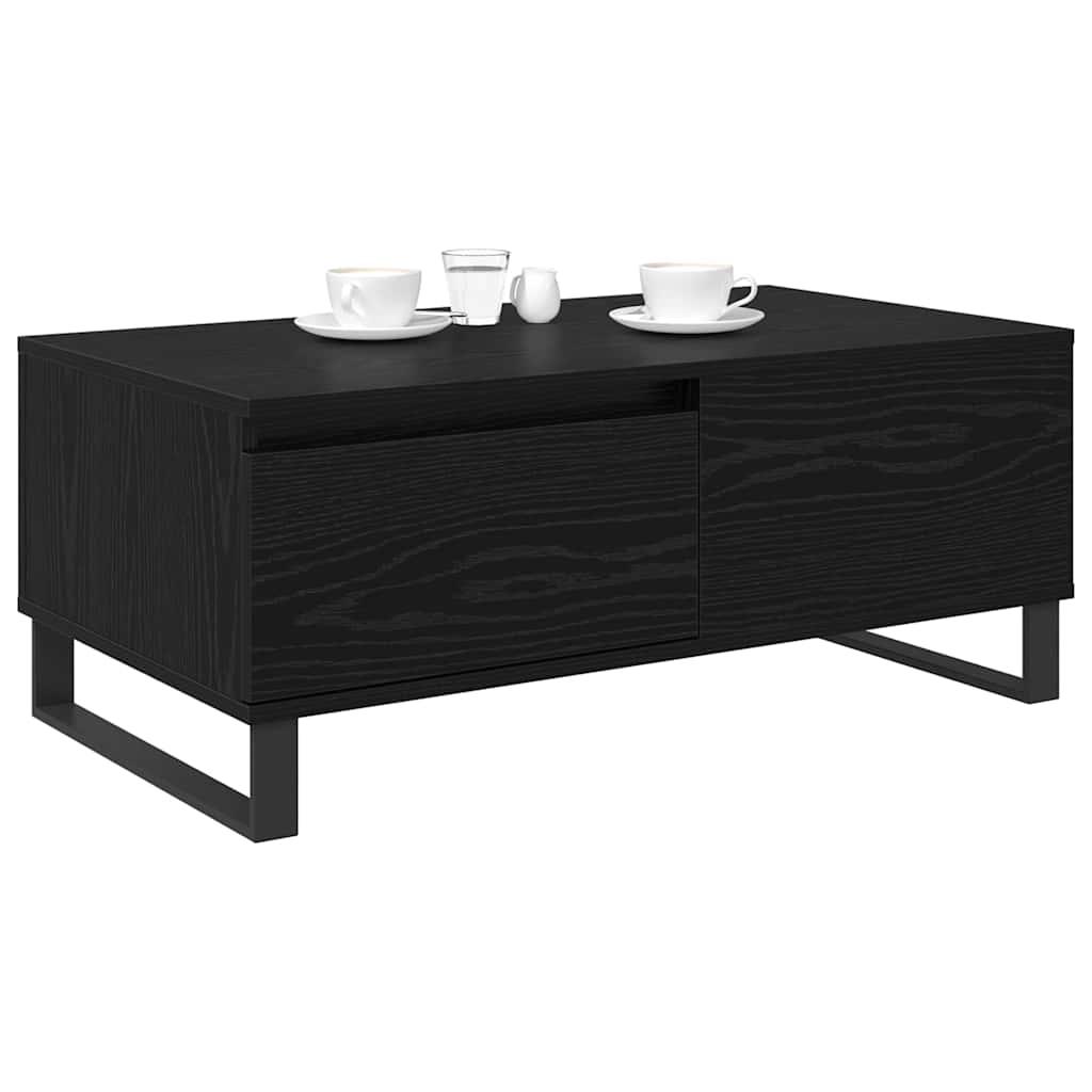 Coffee table with drawer Black oak 90 x 50 x 36.5 cm