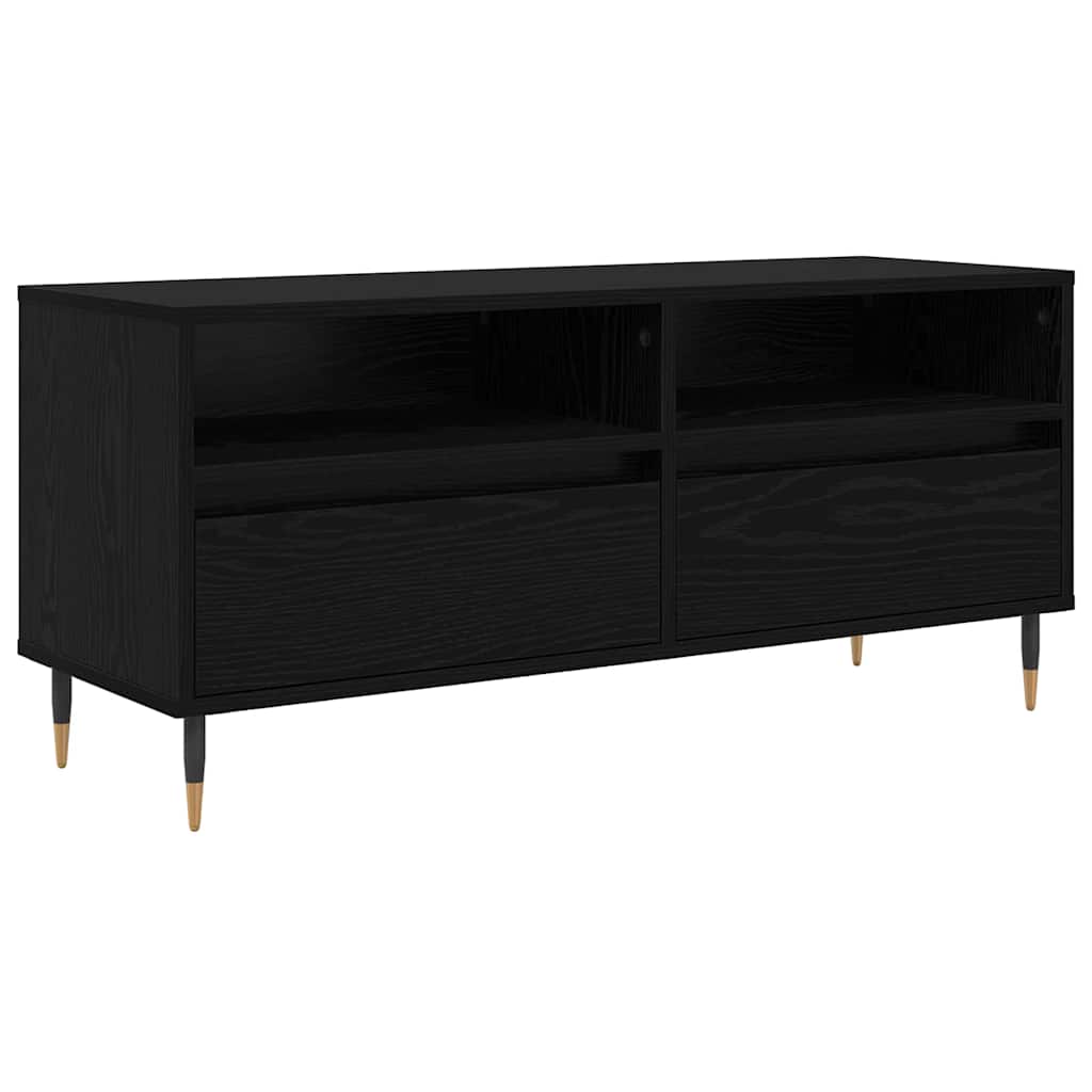 TV Cabinet Black Oak 100 x 34.5 x 44.5 cm