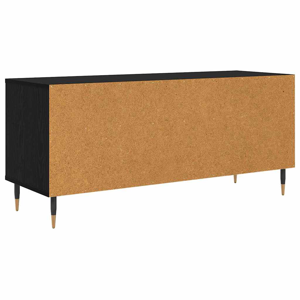 TV Cabinet Black Oak 100 x 34.5 x 44.5 cm