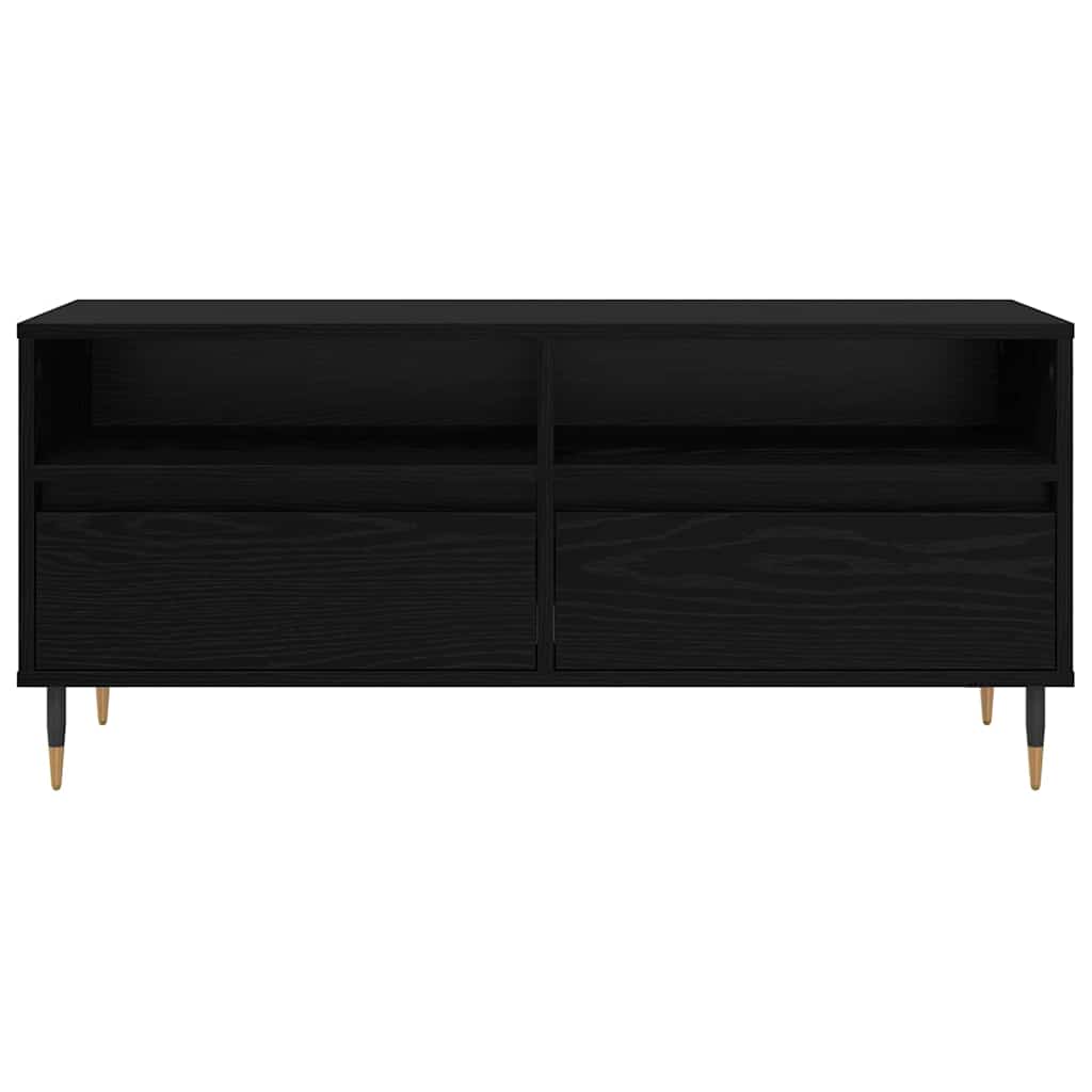 TV Cabinet Black Oak 100 x 34.5 x 44.5 cm