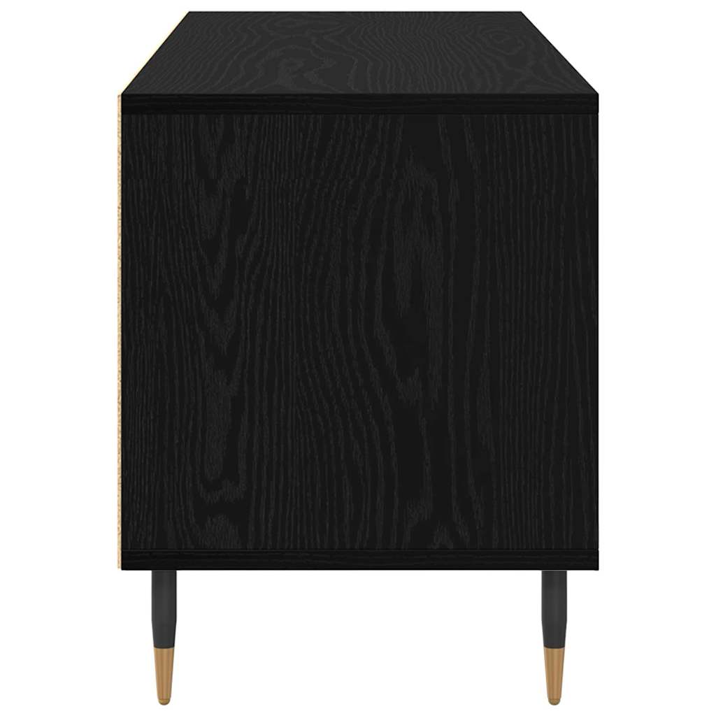 TV Cabinet Black Oak 100 x 34.5 x 44.5 cm