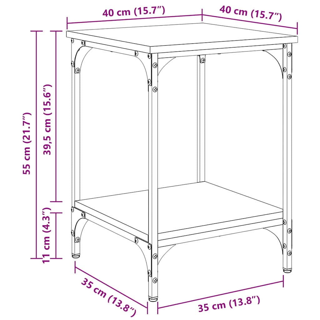 Kavos staliukas Amatininkų ąžuolas 40 x 40 x 55 cm
