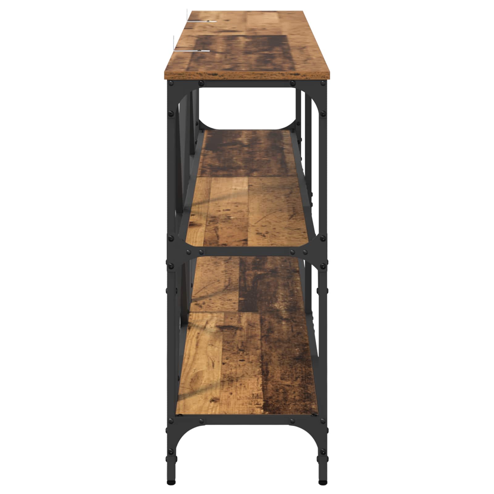 Konsolinis stalas su lentyna Senovinis medis 160 x 30 x 75 cm