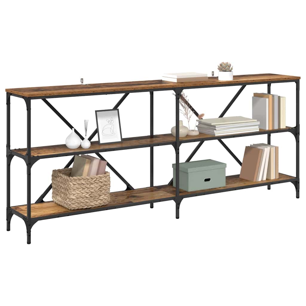 Konsoles galds ar plauktu Antīks koks 180 x 30 x 75 cm