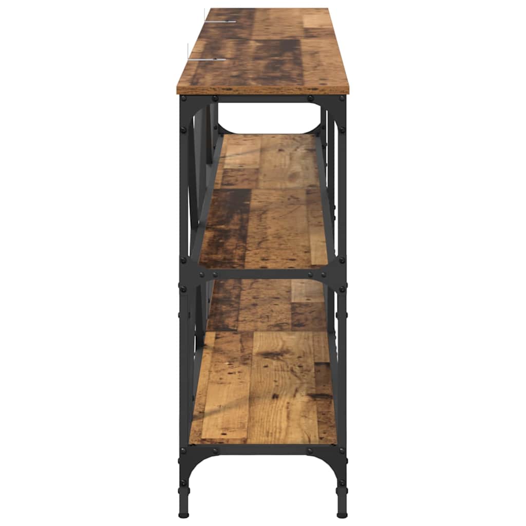 Konsoles galds ar plauktu Antīks koks 180 x 30 x 75 cm