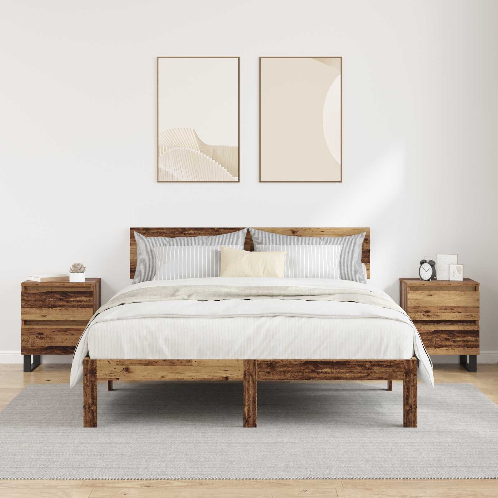 Šalia lovos spintelė 2 pcs Senas medis 40 x 35 x 50 cm