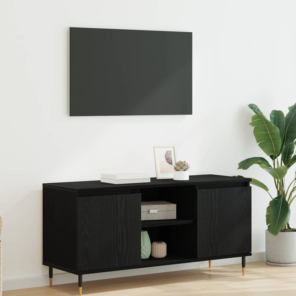 Televizoriaus spintelė Juodas ąžuolas 104 x 35 x 50 cm