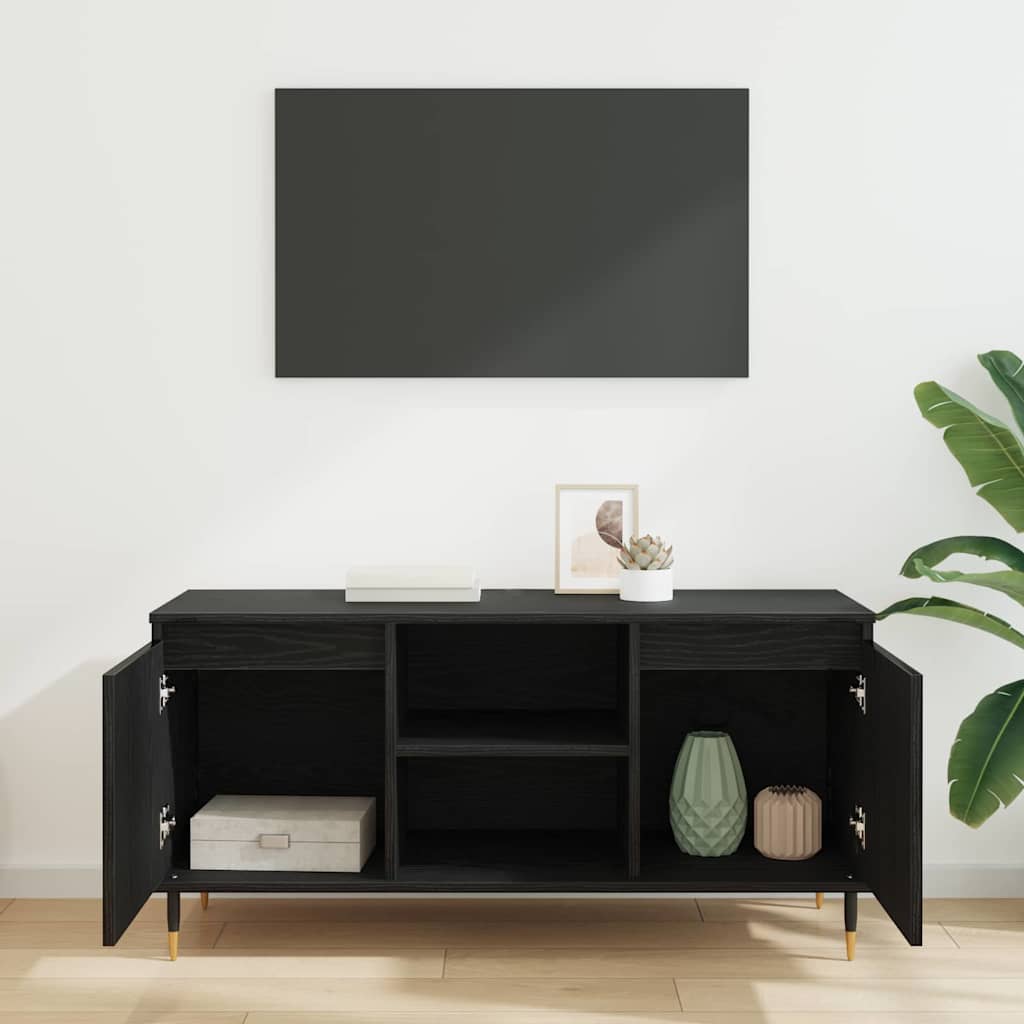 Televizoriaus spintelė Juodas ąžuolas 104 x 35 x 50 cm