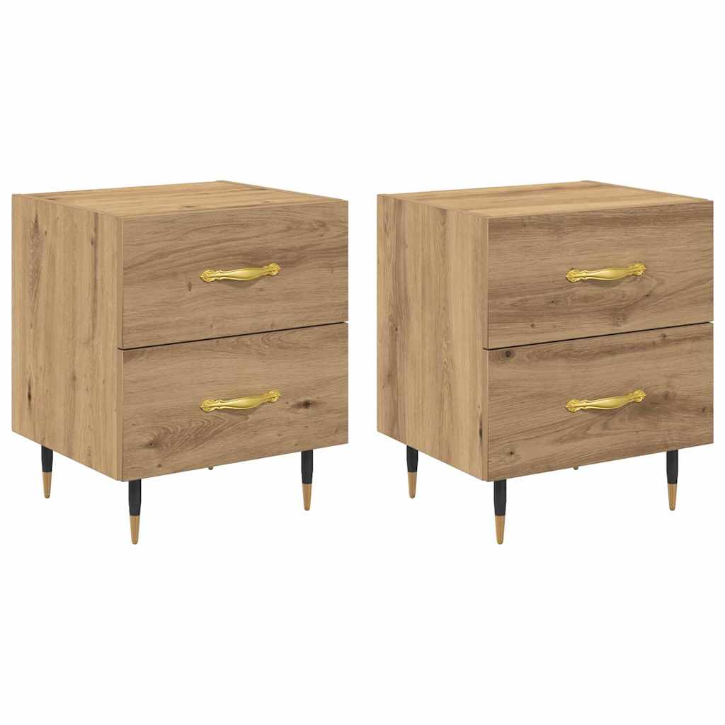 Bedside cabinet 2 pcs Artisan oak 40 x 35 x 47.5 cm