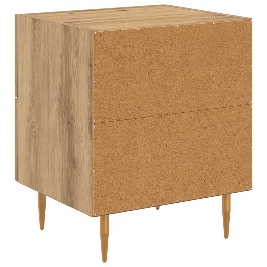 Šalia lovos spintelė 2 pcs Amatininkų ąžuolas 40 x 35 x 47,5 cm