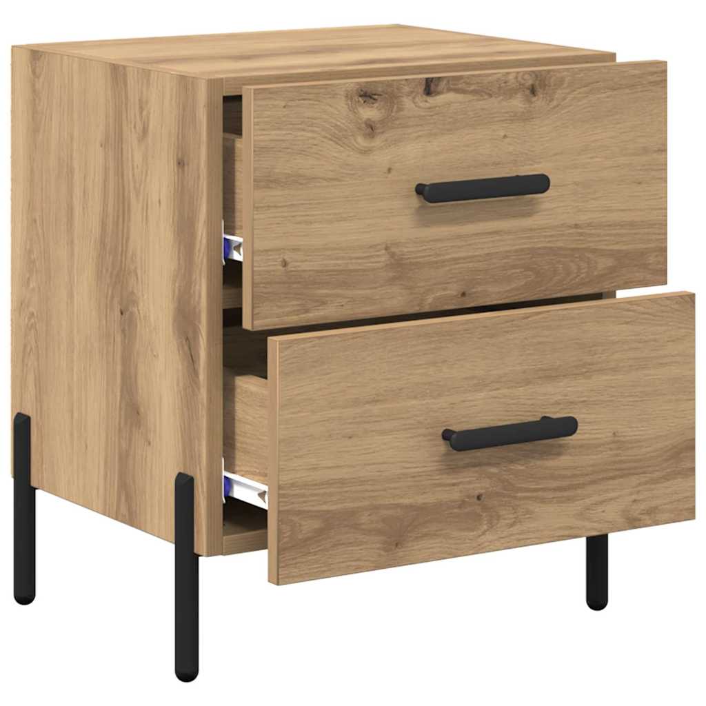 Šalia lovos spintelė 2 pcs Amatininkų ąžuolas 40 x 35 x 47,5 cm