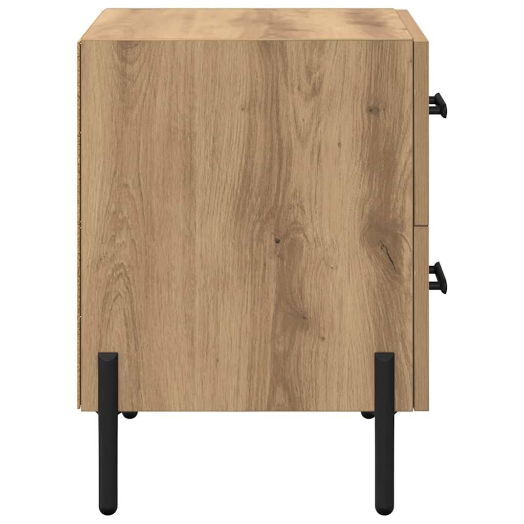 Šalia lovos spintelė 2 pcs Amatininkų ąžuolas 40 x 35 x 47,5 cm