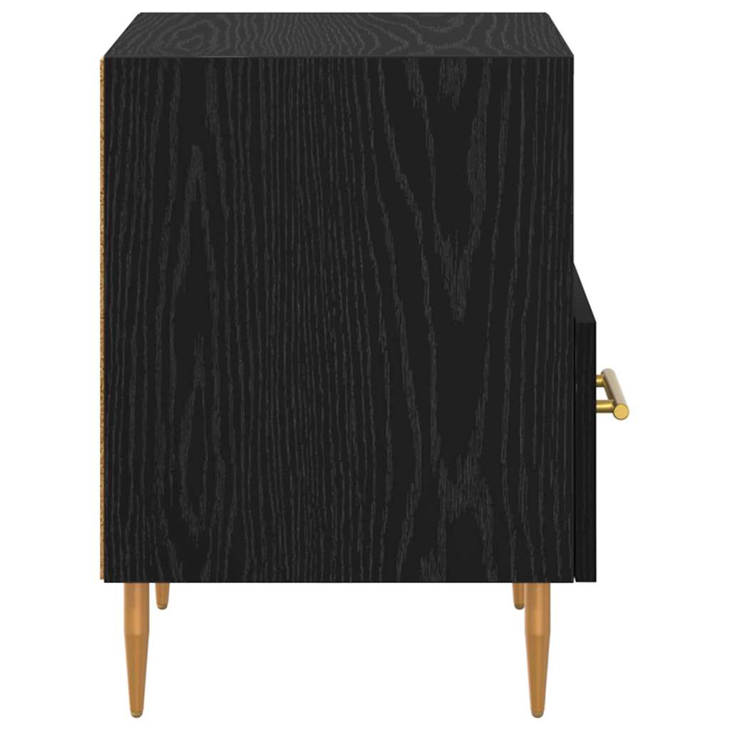 Naktsskapītis Melns 40 x 35 x 47,5 cm Apstrādāta koksne