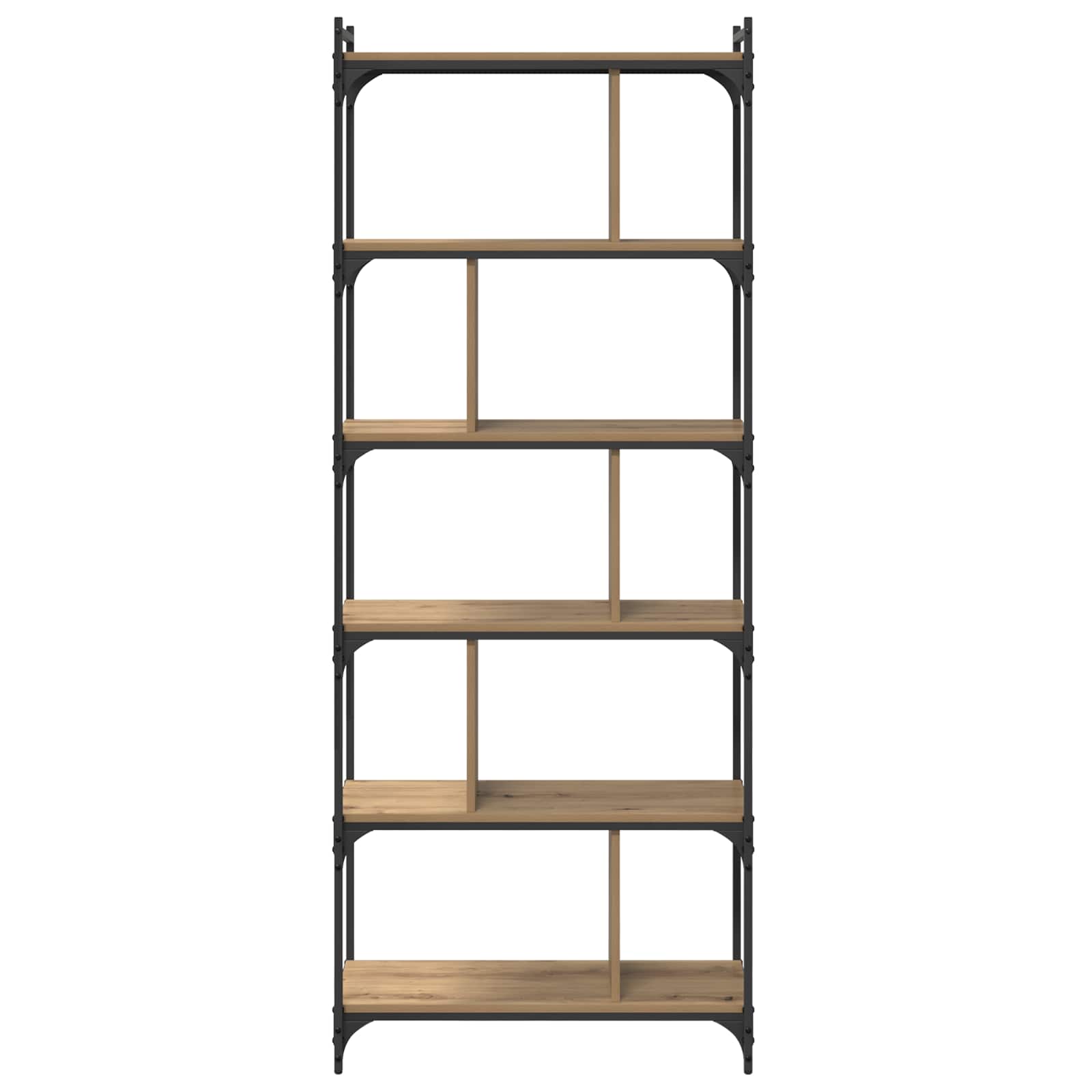 Grāmatu plaukts artisan ozolkoka 76 x 32 x 192 cm apstrādāta koksne