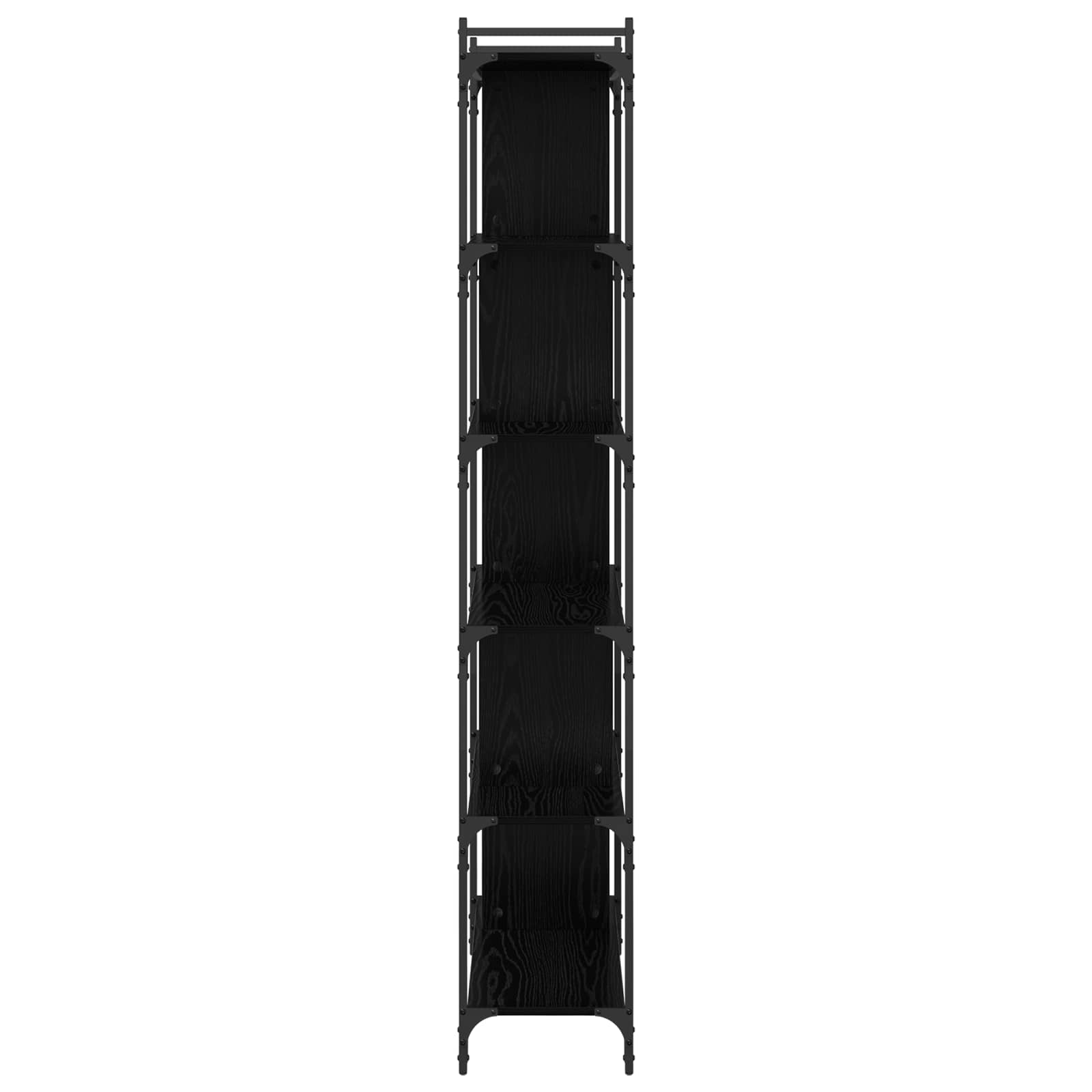 Knygų lentyna juoda ąžuolo 76 x 32 x 192 cm Apdirbta mediena