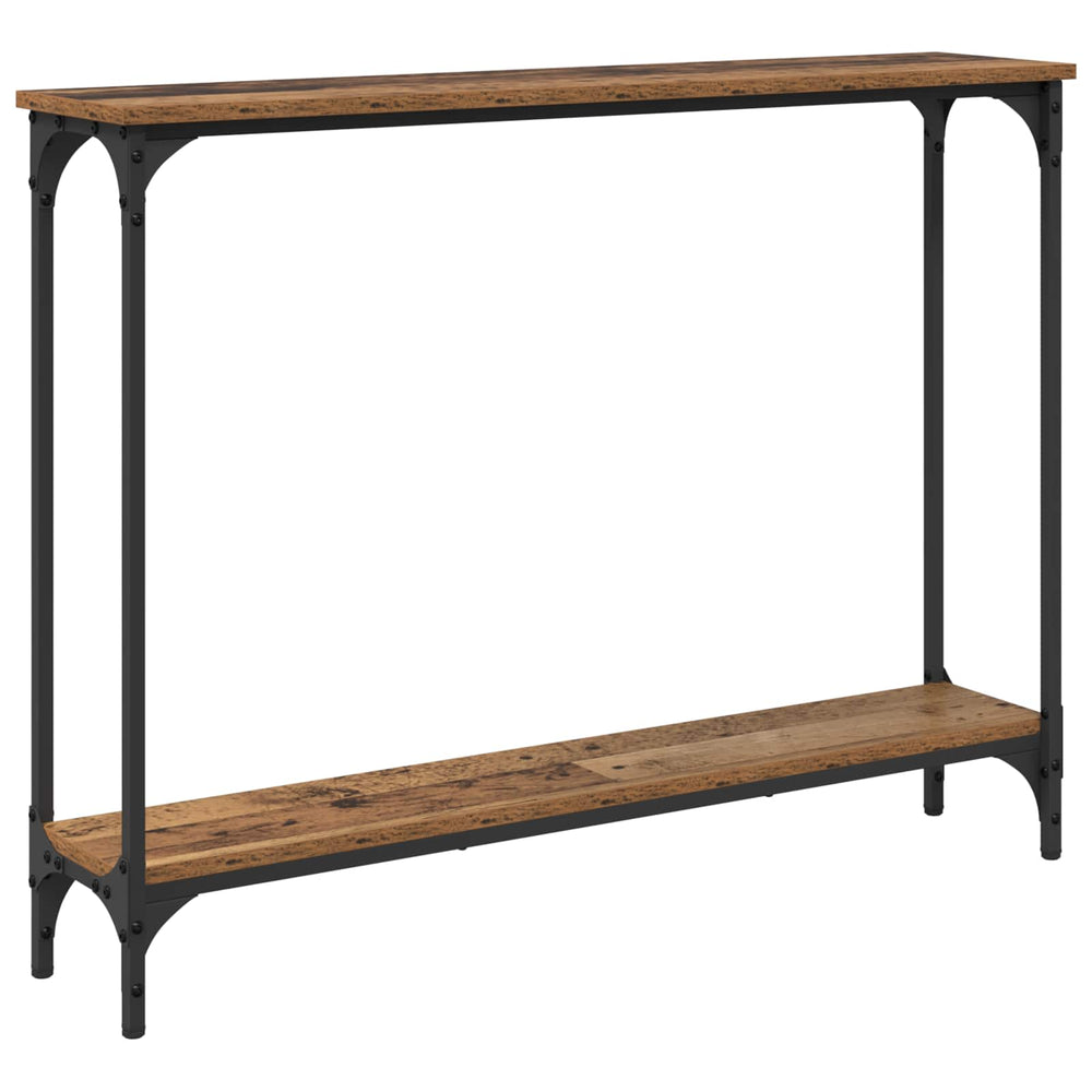 Konsolinis stalas su lentyna Senovinis medis 100 x 22,5 x 75 cm