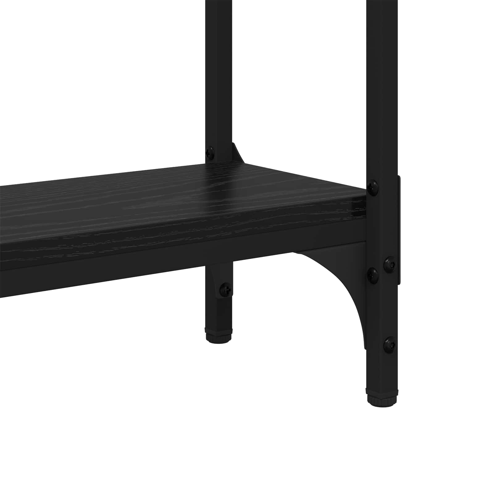 Konsoles galds ar plauktu melns ozols 100 x 29 x 75 cm