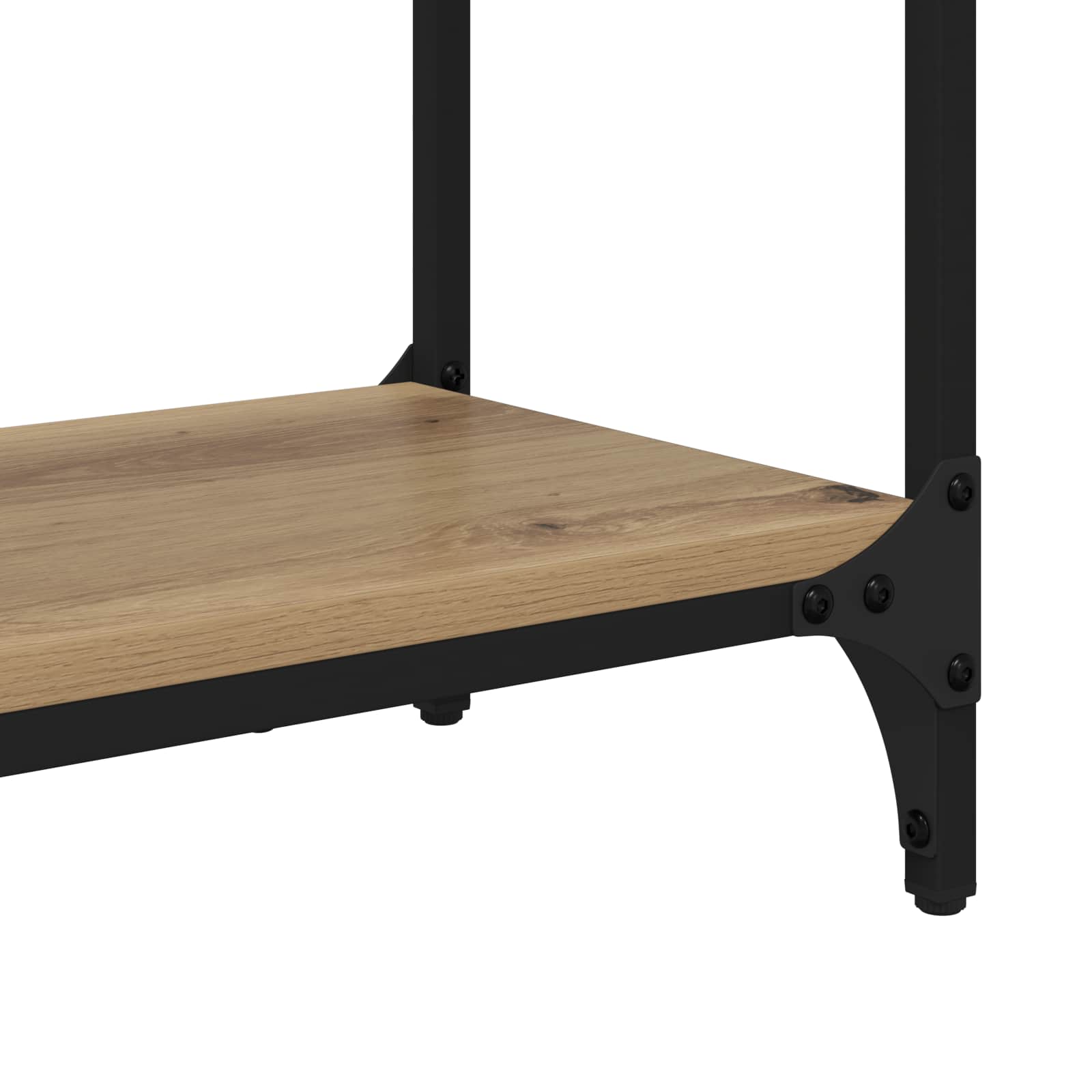 Konsoles galds ar plauktu amatnieku ozols 75 x 29 x 75 cm