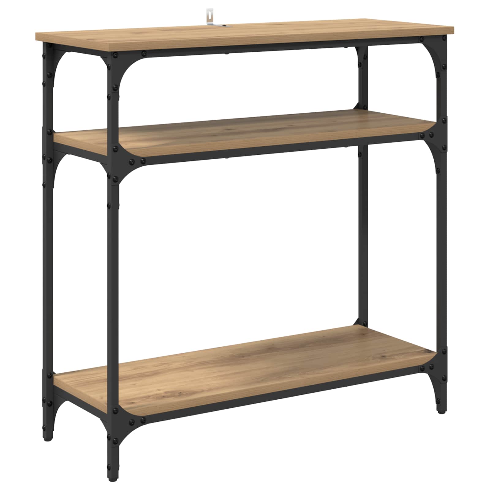 Konsoles galds ar plauktu amatnieku ozols 75 x 29 x 75 cm