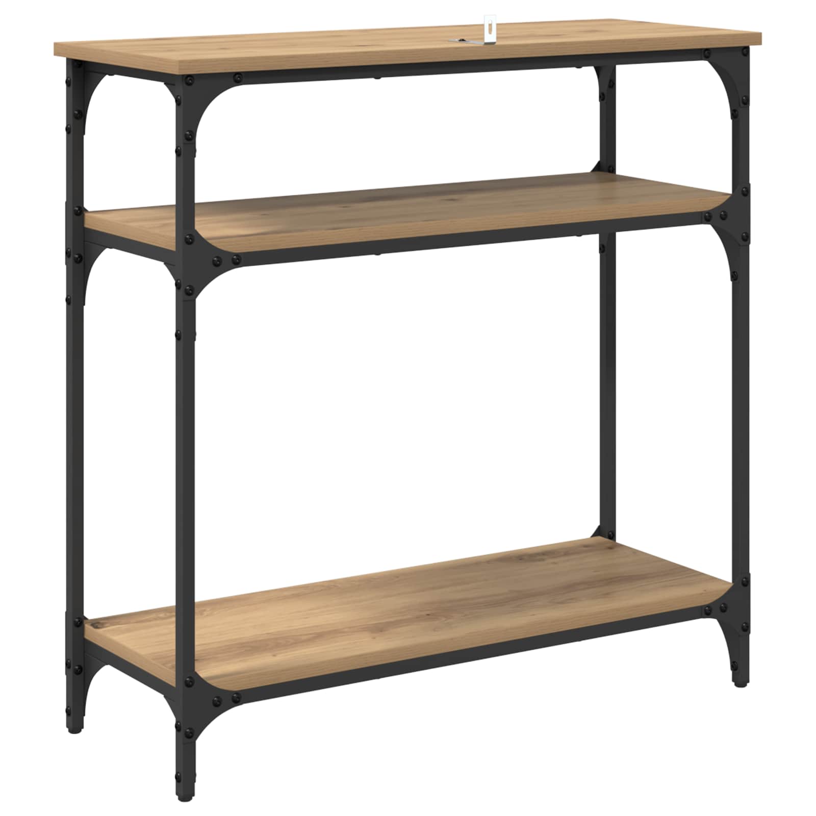 Konsoles galds ar plauktu amatnieku ozols 75 x 29 x 75 cm