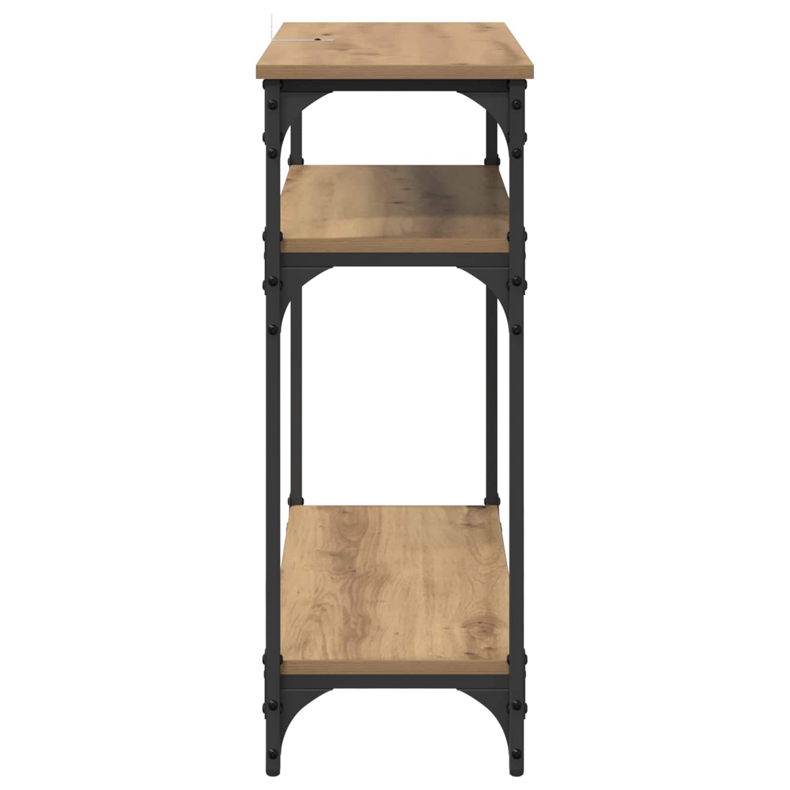Konsoles galds ar plauktu amatnieku ozols 75 x 29 x 75 cm