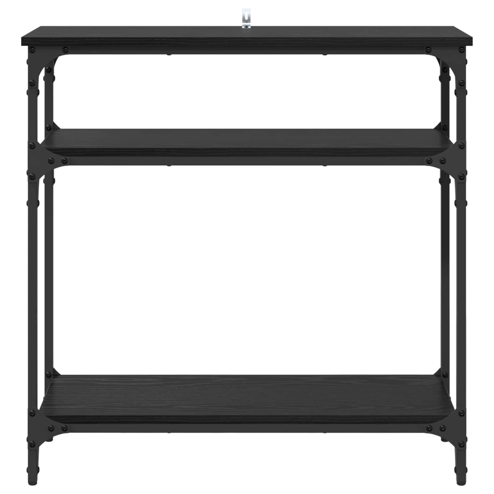 Konsolinis stalas su lentyna Juodas ąžuolas 75 x 29 x 75 cm