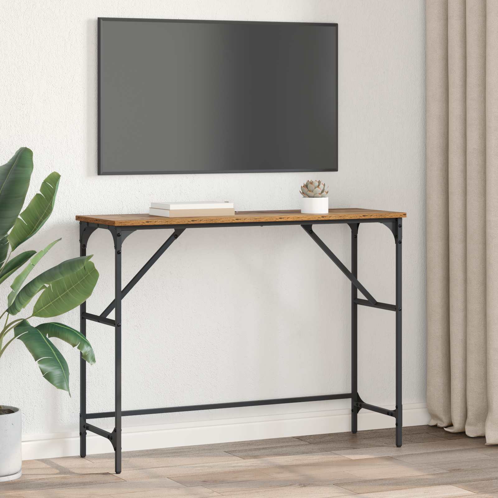 Konsolinis stalas Senas medis 100 x 32 x 75 cm Apdirbta mediena