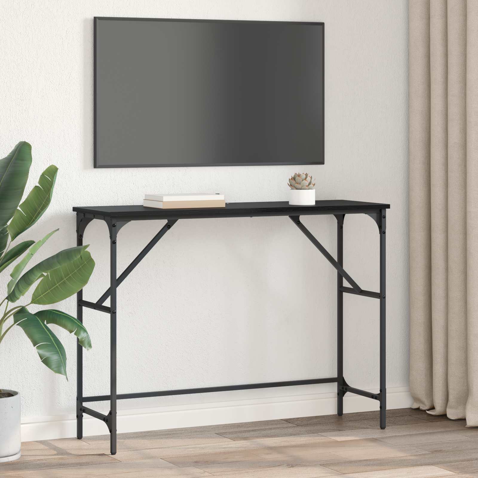 Konsolinis stalas Juodas ąžuolas 100 x 32 x 75 cm