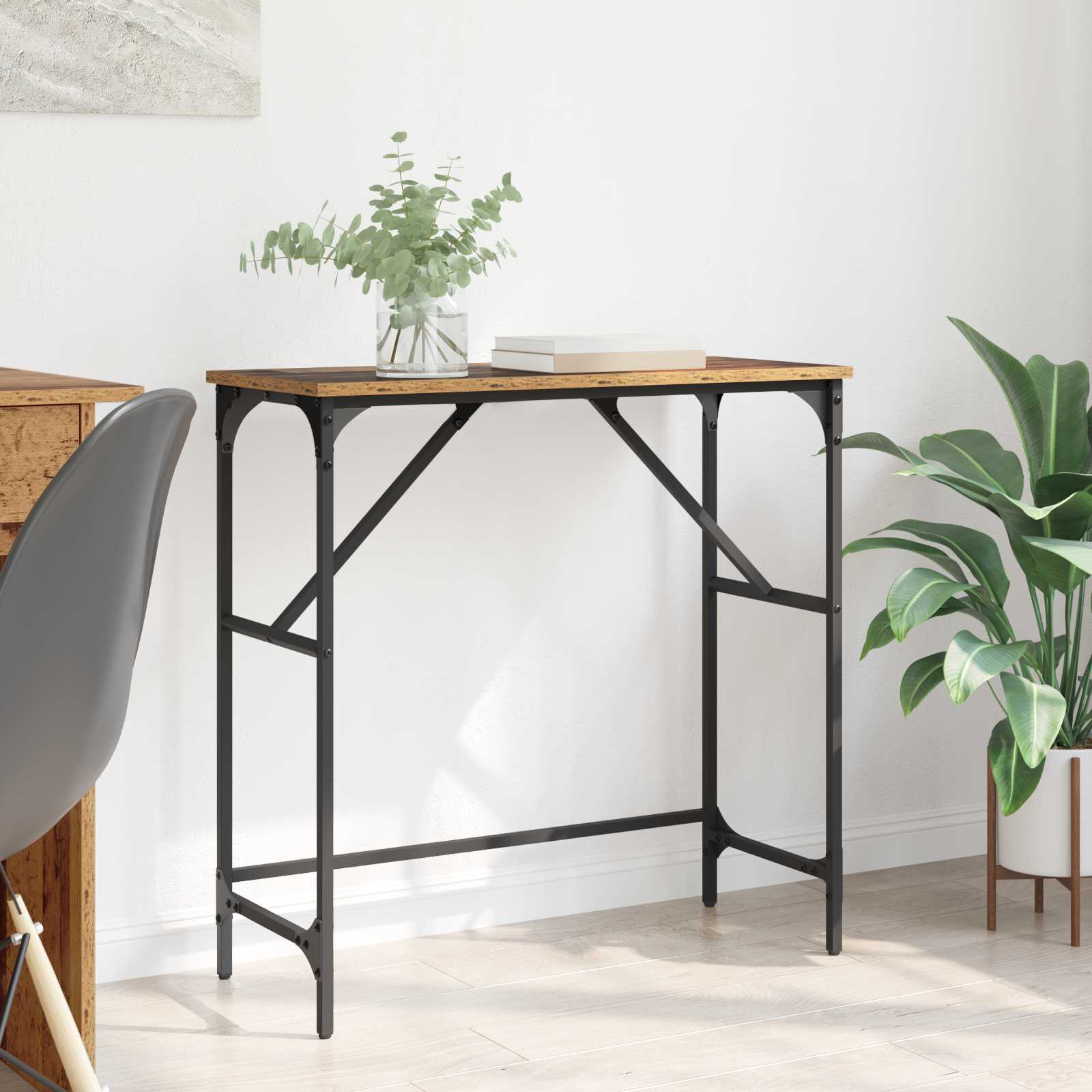 Konsoles galds Vecais koks 75 x 32 x 75 cm Apstrādāta koksne