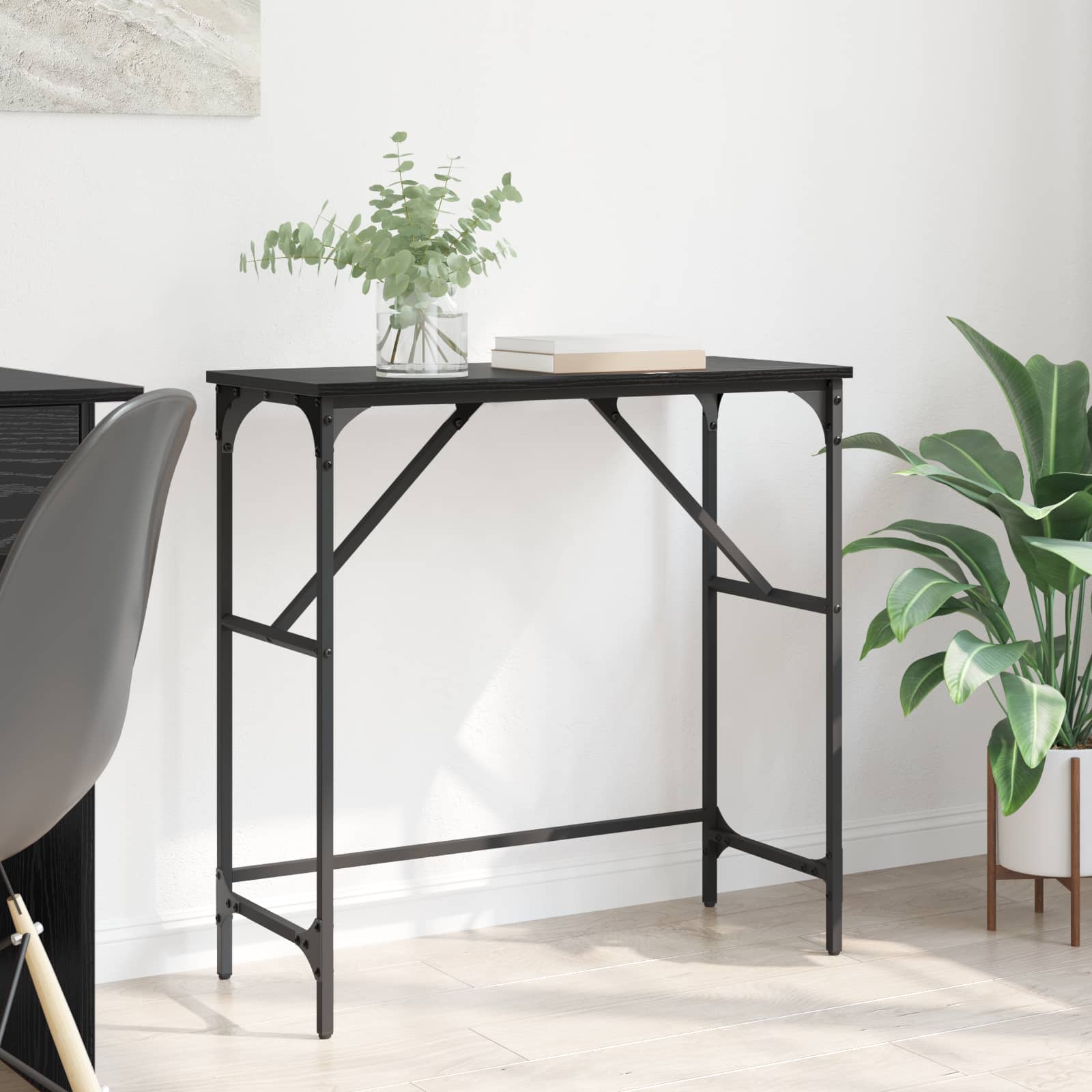Konsoles galds Melns ozols 75 x 32 x 75 cm