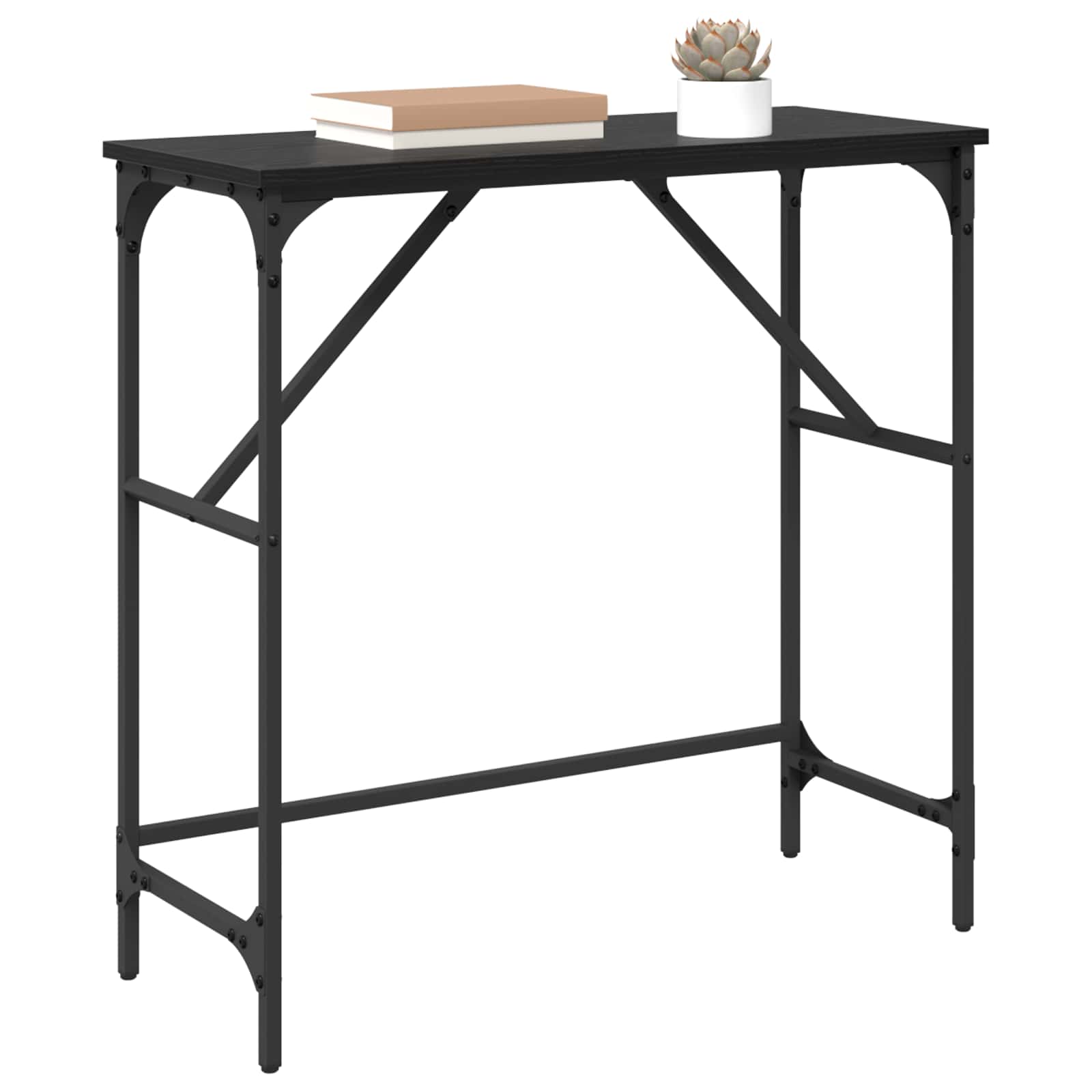Konsoles galds Melns ozols 75 x 32 x 75 cm