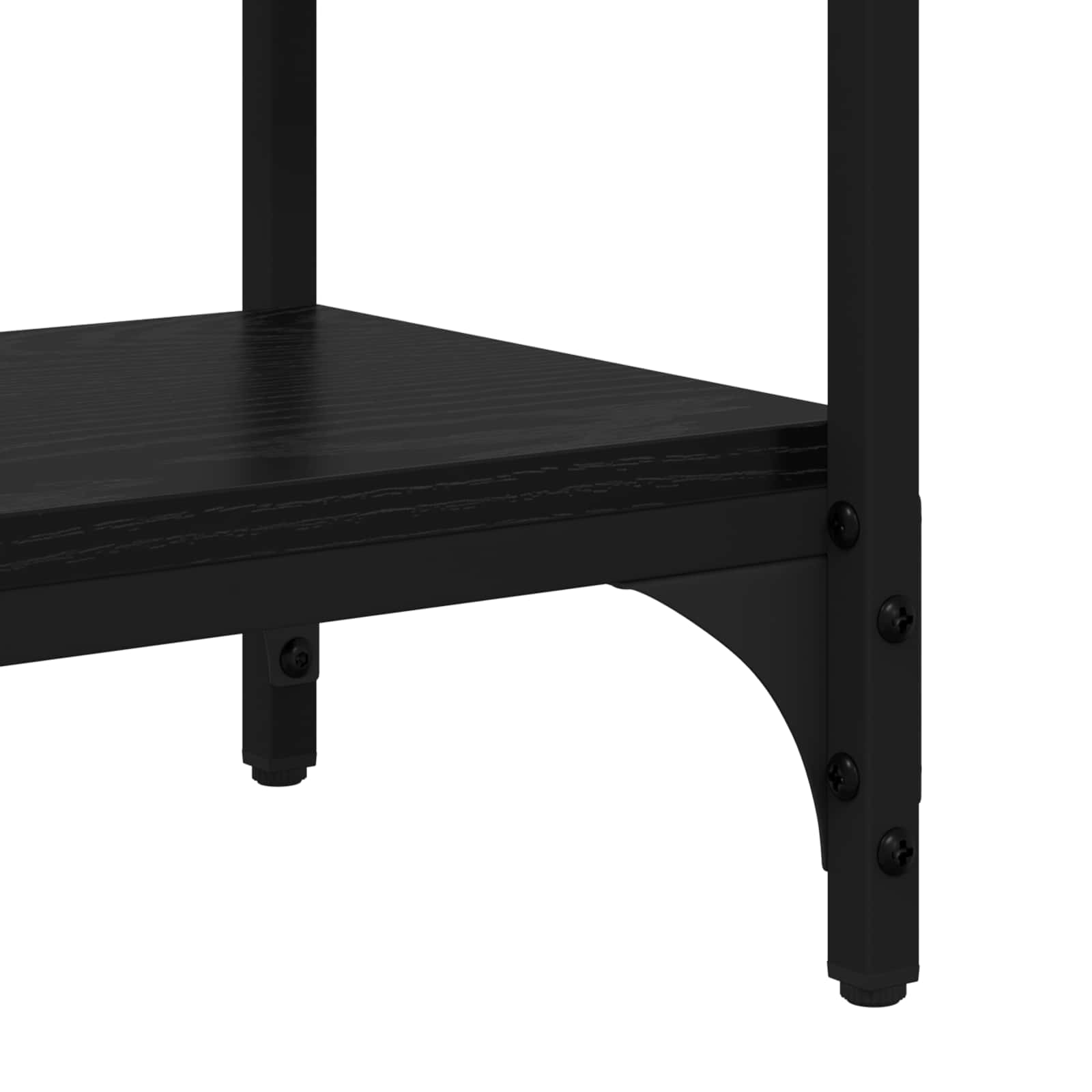 Konsoles galds ar plauktu melns ozols 80 x 29 x 75 cm
