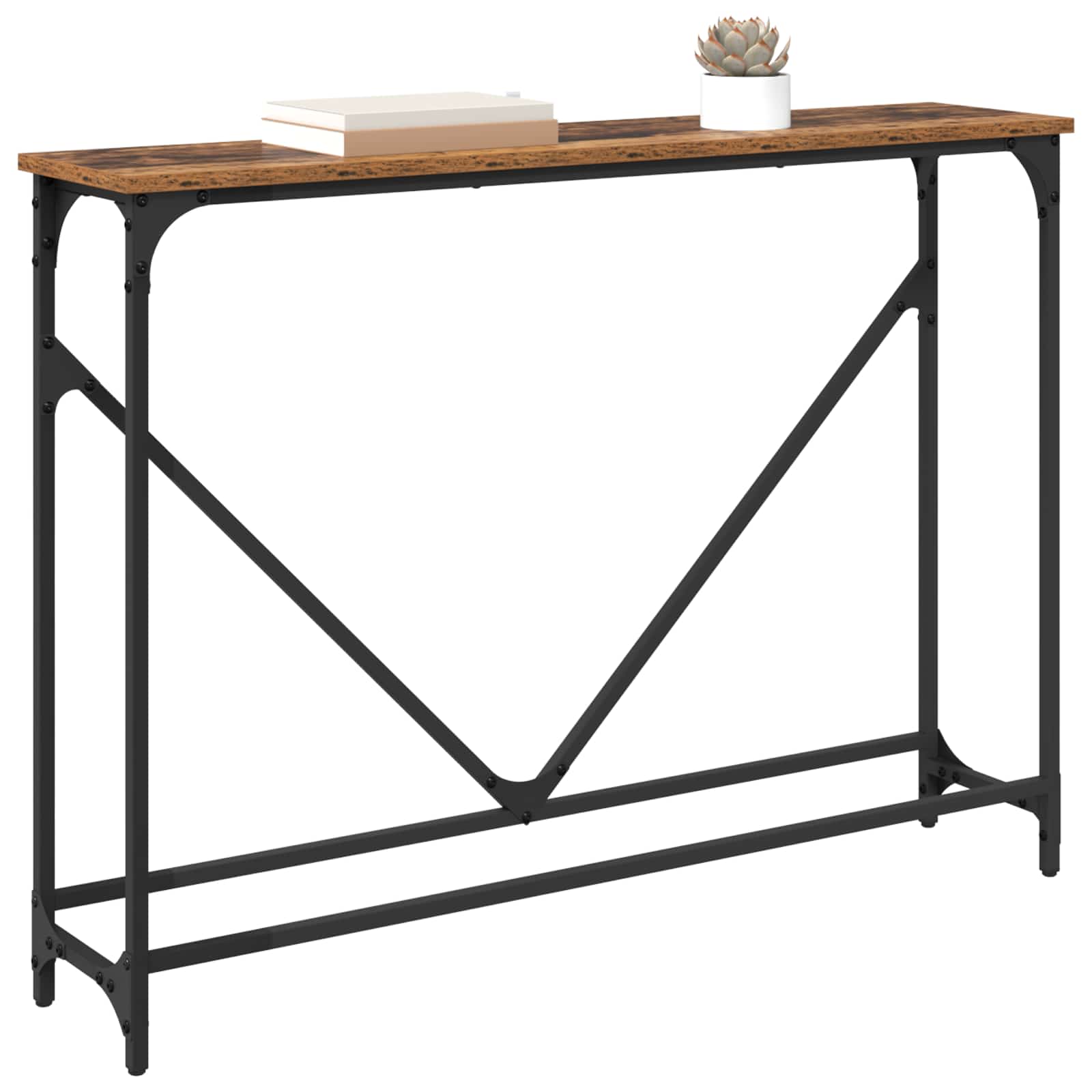 Konsolinis stalas Senovinis medis 102 x 23 x 75 cm