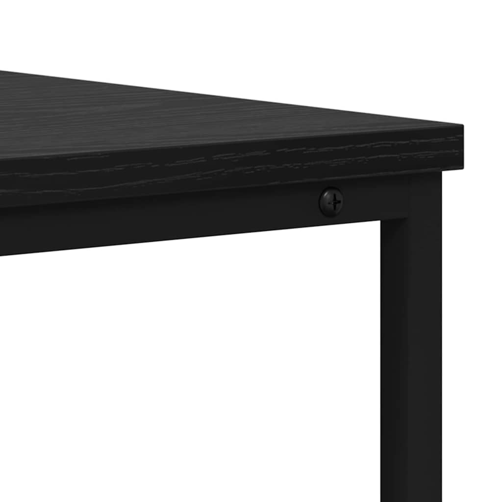 Konsoles galds ar atvilktni, melns ozols, 100 x 40 x 75 cm