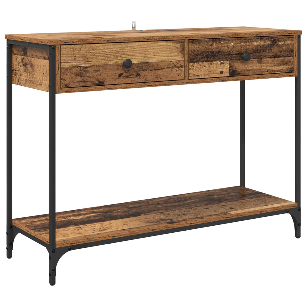 Konsolinis stalas su stalčių Senovinis medis 100 x 34,5 x 75 cm