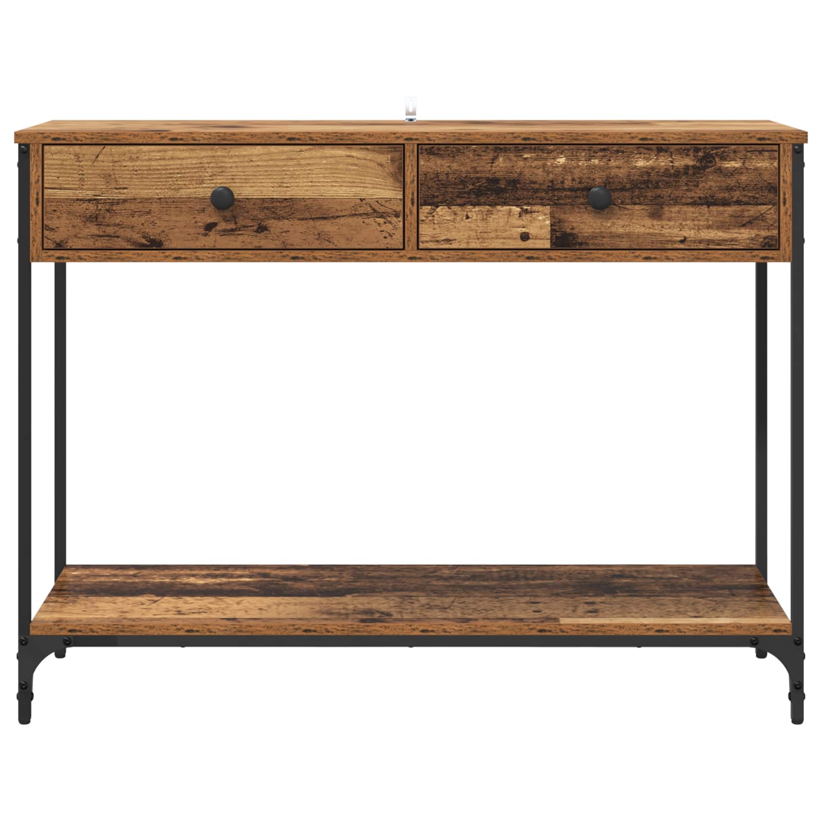 Konsolinis stalas su stalčių Senovinis medis 100 x 34,5 x 75 cm