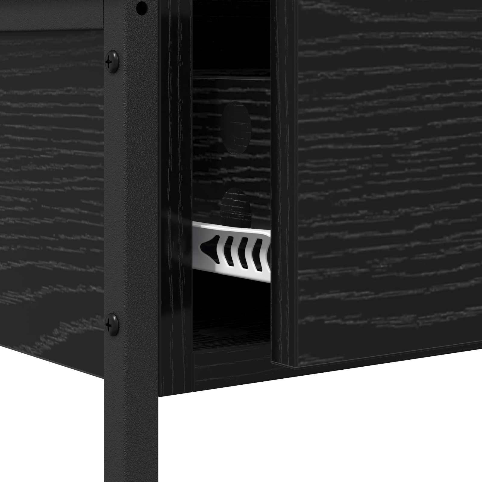Konsoles galds ar atvilktni, melns ozols, 100 x 34,5 x 75 cm