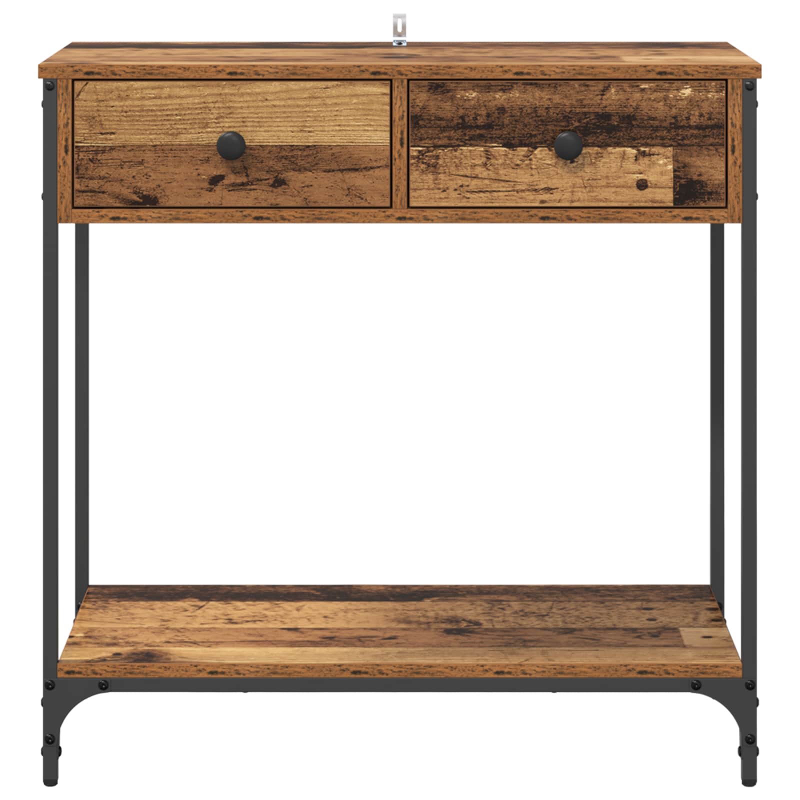 Konsolinis stalas su stalčių Senovinis medis 75 x 34,5 x 75 cm