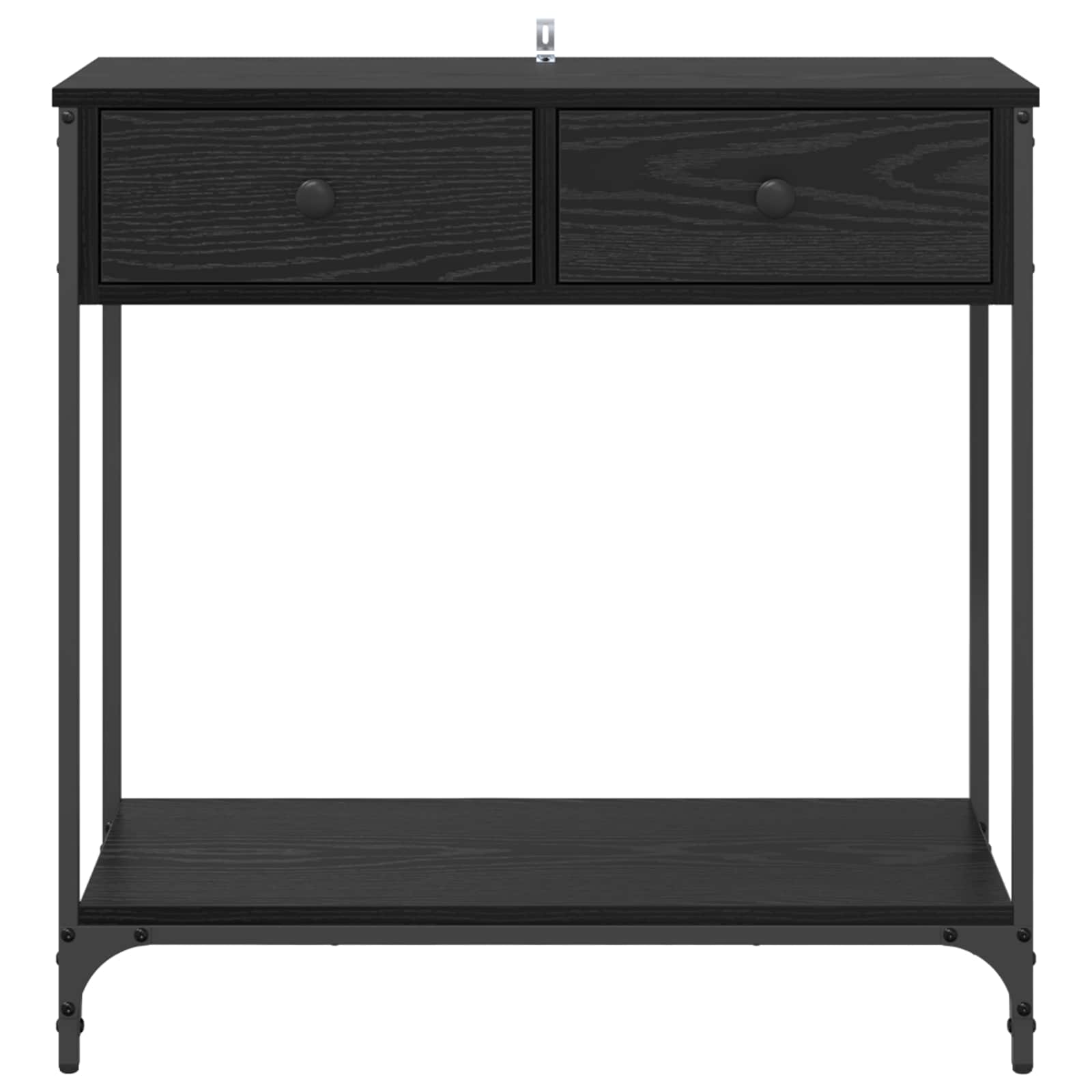 Konsolinis stalas su stalčių Juodas ąžuolas 75 x 34,5 x 75 cm