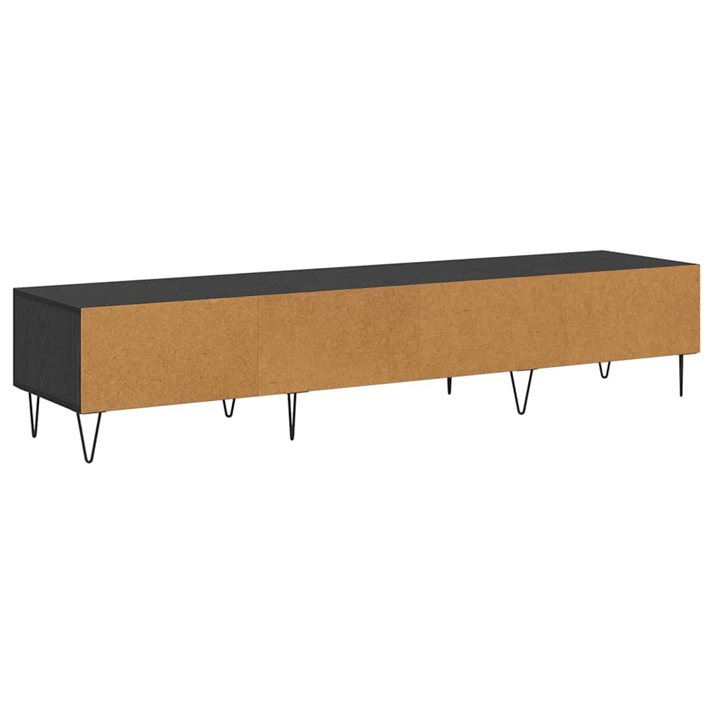 TV skapītis ar atvilktnēm melns ozols 150 x 36 x 30 cm