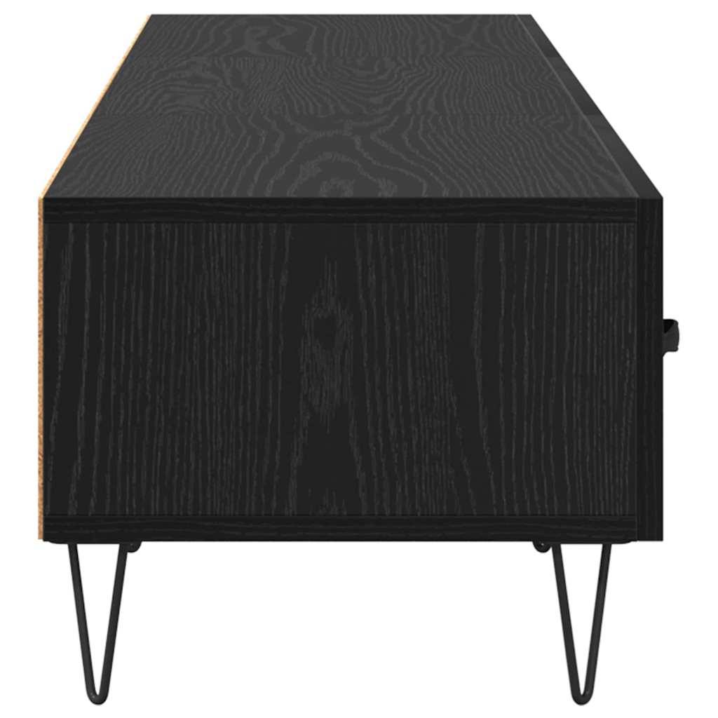 TV skapītis ar atvilktnēm melns ozols 150 x 36 x 30 cm
