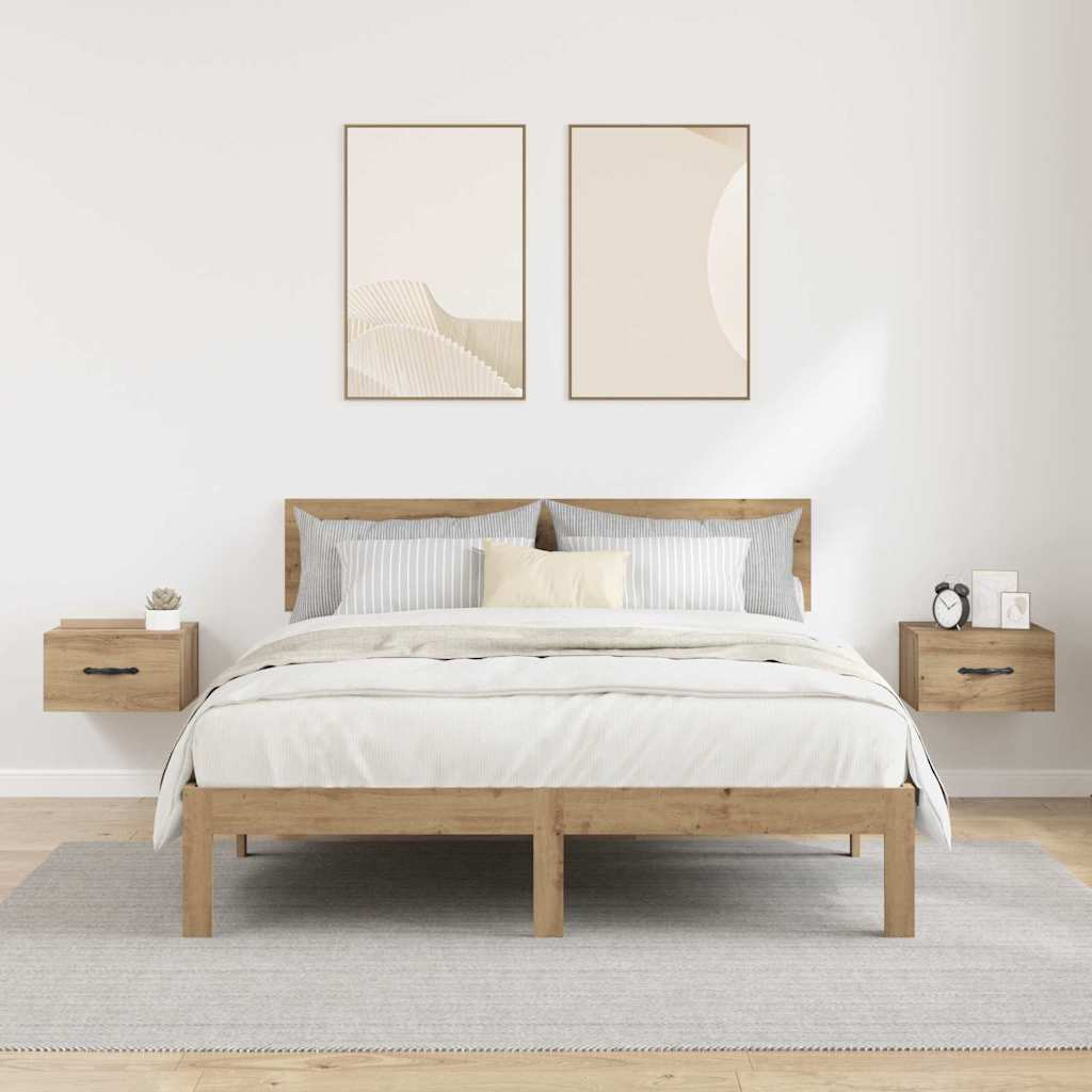 Šalia lovos spintelė 2 pcs artisano ąžuolo 35 x 35 x 20 cm