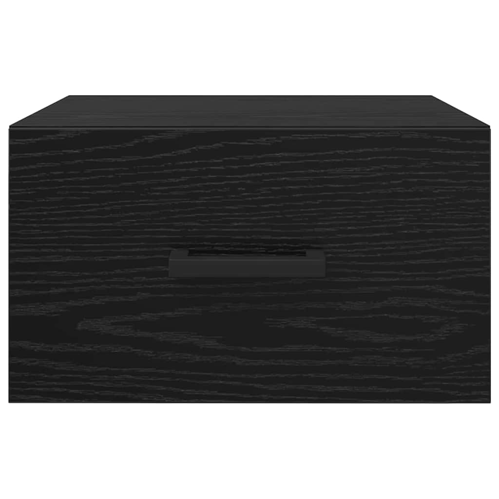 Bedside cabinet with drawer black oak 35 x 35 x 20 cm