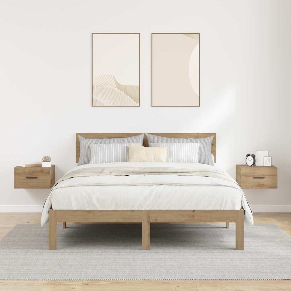 Šalia lovos spintelė 2 pcs artisano ąžuolo 35 x 35 x 20 cm