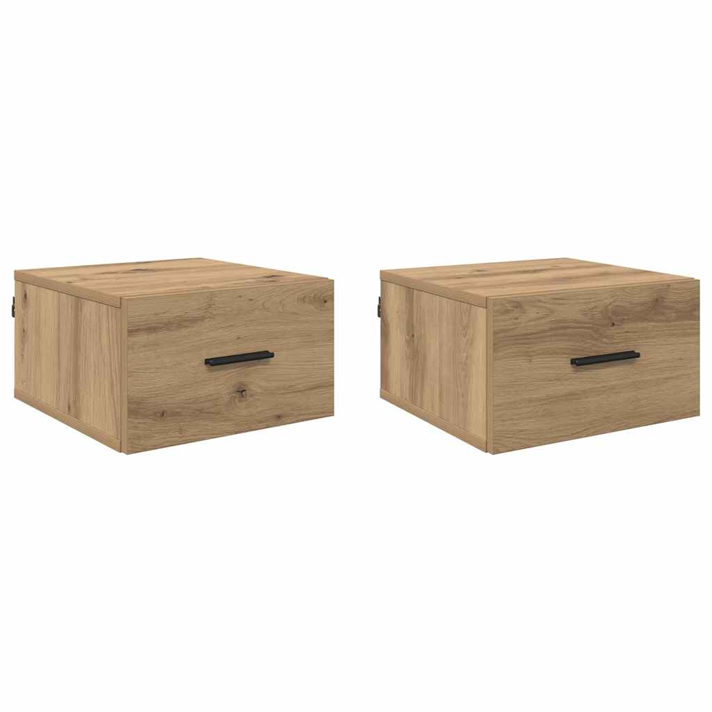 Šalia lovos spintelė 2 pcs artisano ąžuolo 35 x 35 x 20 cm
