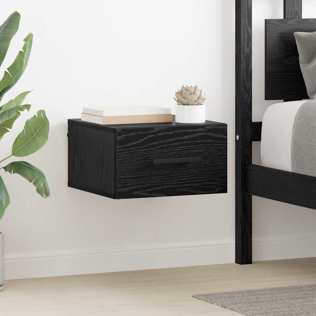 Bedside table black oak 35 x 35 x 20 cm