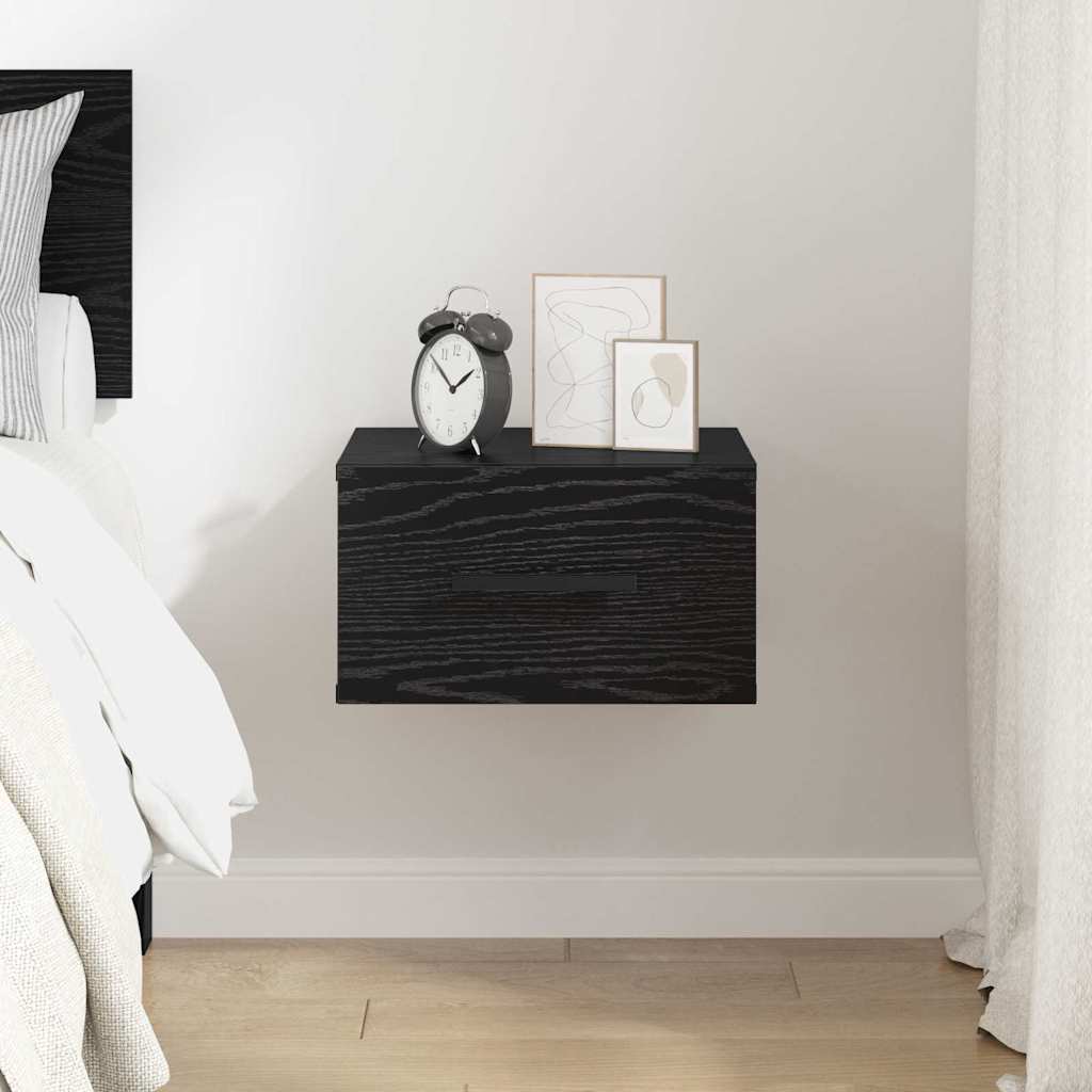 Bedside table black oak 35 x 35 x 20 cm