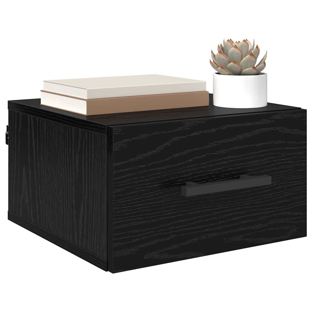 Bedside table black oak 35 x 35 x 20 cm