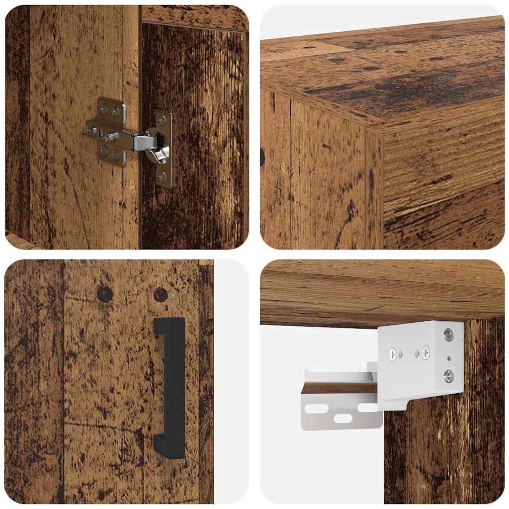 Wall cabinet Antique wood 69.5 x 34 x 90 cm