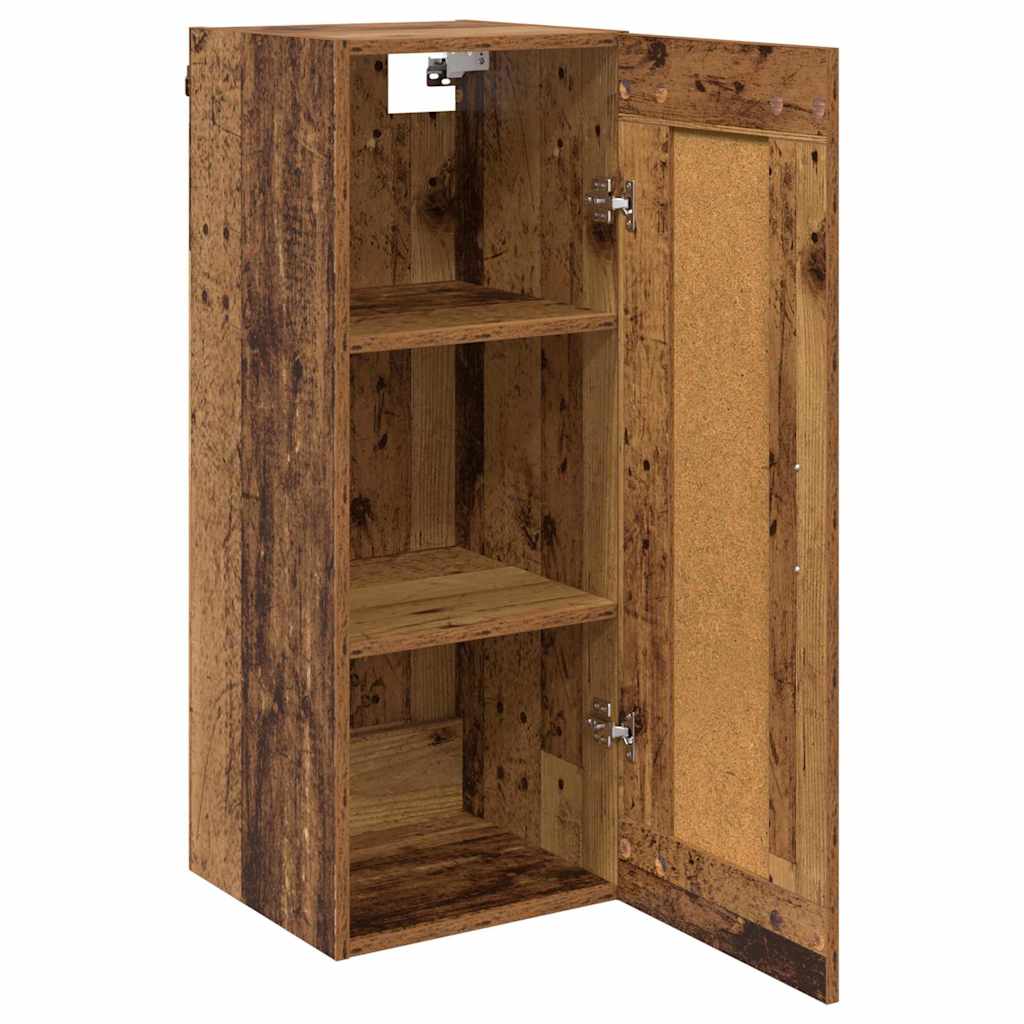 Wall Cabinet Antique Wood 34.5 x 34 x 90 cm